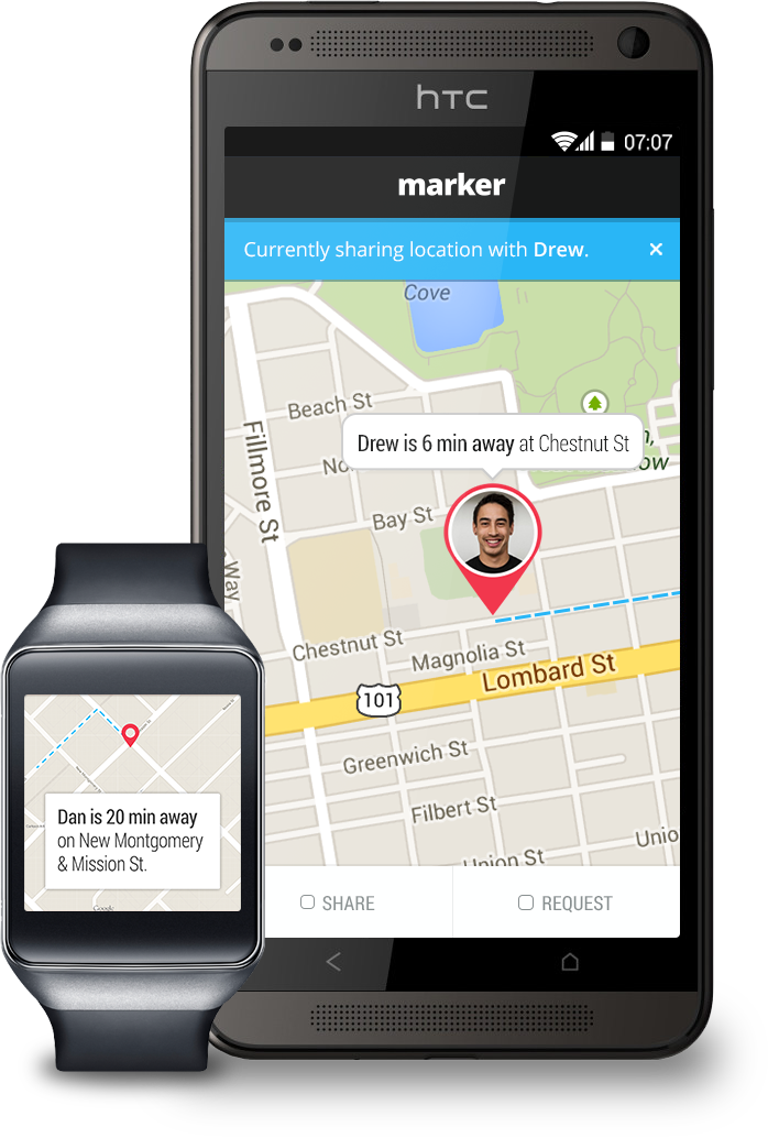 Marker works on Android watches and phones!
