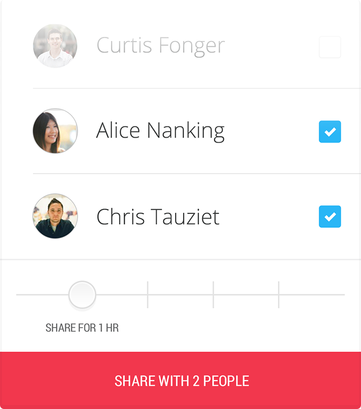 Privately share locations for short periods of time!